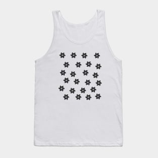 Black flowers pattern Tank Top